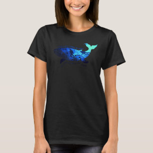 Camiseta Tudo Baleia Fica Okay Amante De Mergulho Instru