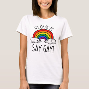 Camiseta Tudo bem dizer gay arco-íris