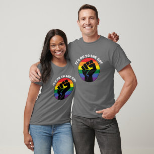 Camiseta Tudo Bem Dizer Gay Trans Gay direitos e Igualdade