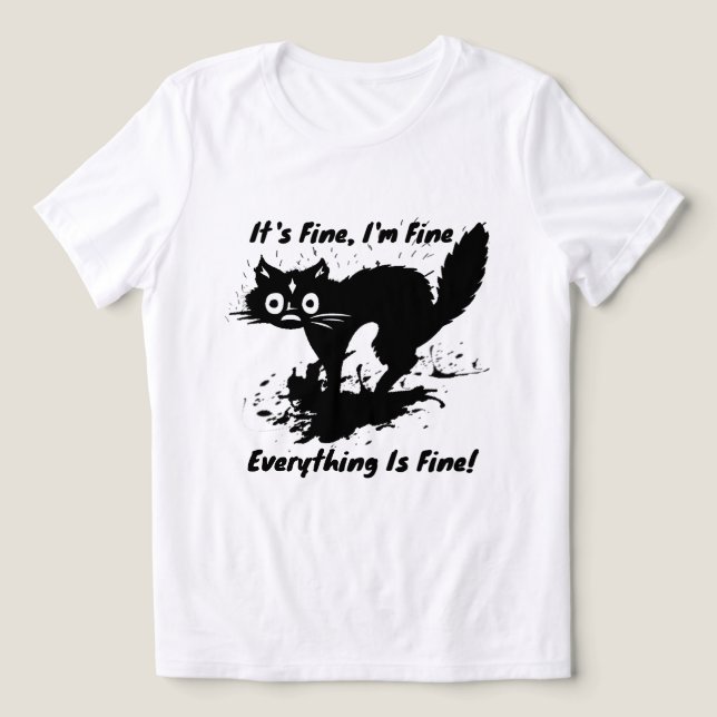 Camiseta Tudo bem, estou bem, tudo é uma boa camisa. (Design frontal)