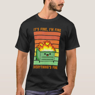 Camiseta Tudo Bem Estou Bem Tudo Está Bem Pequeno Lixeiro