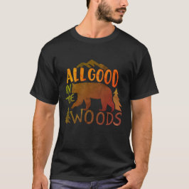 Camiseta Tudo Bem Na Floresta Urso Preto Caminhada 