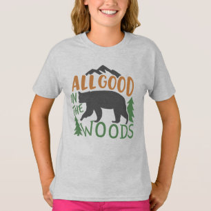 Camiseta Tudo Bem Na Floresta Urso Preto Natureza 