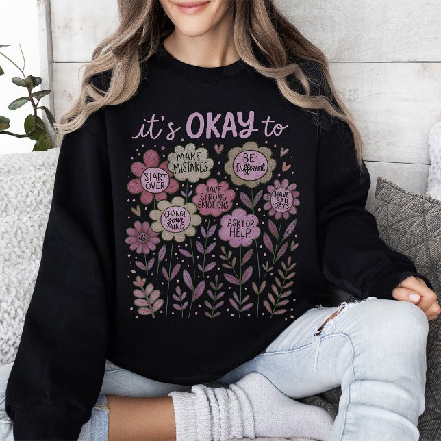 Camiseta Tudo bem para Boho Floral (Criador carregado)