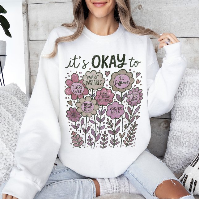 Camiseta Tudo bem para Boho Floral (Criador carregado)