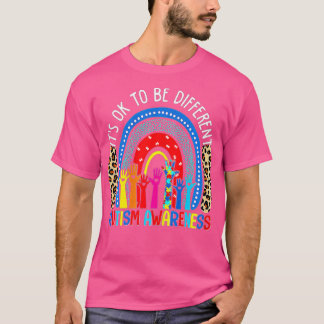 Camiseta Tudo bem ser diferente da consciência do autismo L