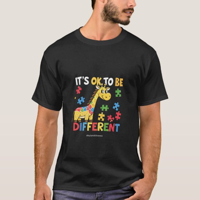 Camiseta Tudo Bem Ser Diferente Girafa de Conscientização d (Frente)