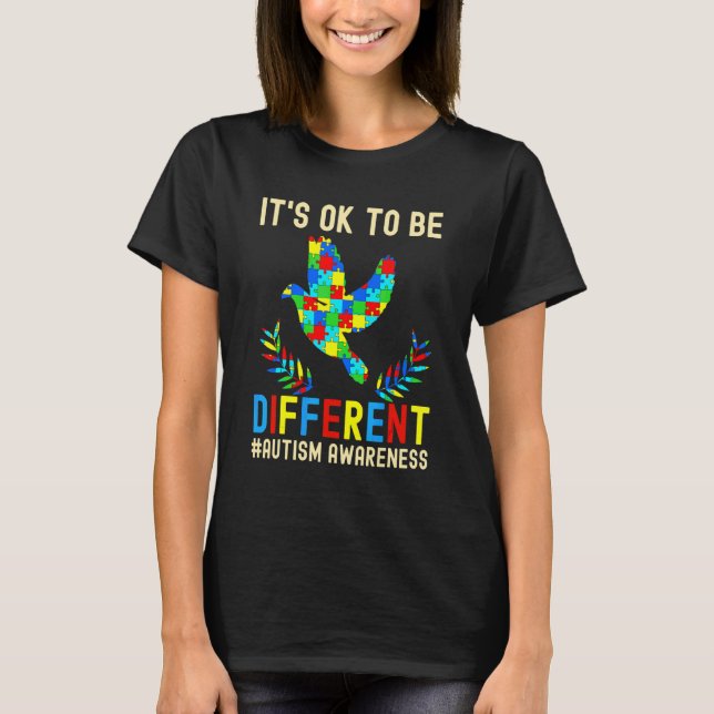 Camiseta Tudo Bem Ser Diferente Pombo de Conscientização do (Frente)
