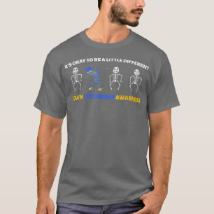 Camiseta Tudo bem ser um pouco diferente de amarelo azul pa