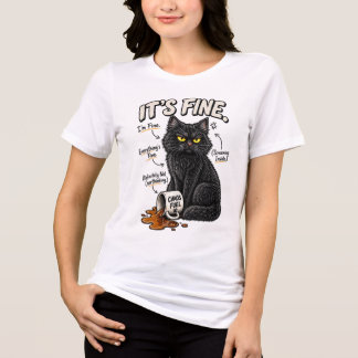 Camiseta Tudo Bem Tudo Ótimo Combustível para o Caos Preto