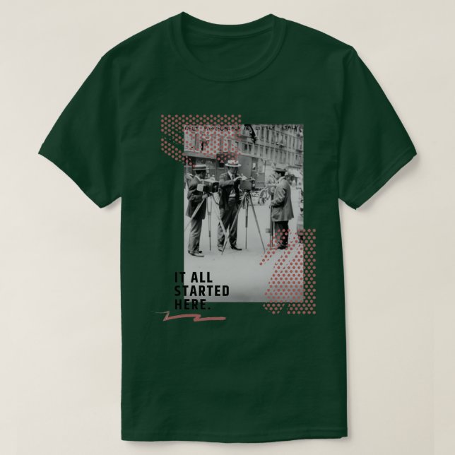 Camiseta Tudo Começou Aqui (Frente do Design)
