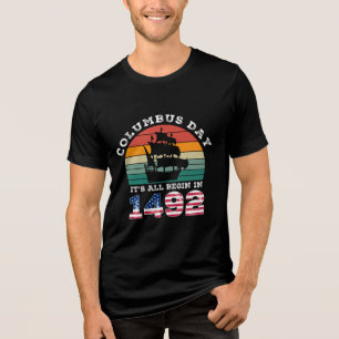 Camiseta TUDO COMEÇOU EM 1942, Dia de Colombo