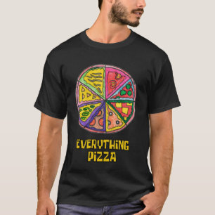 Camiseta Tudo de Pizza Art. Trabalho de Kareem
