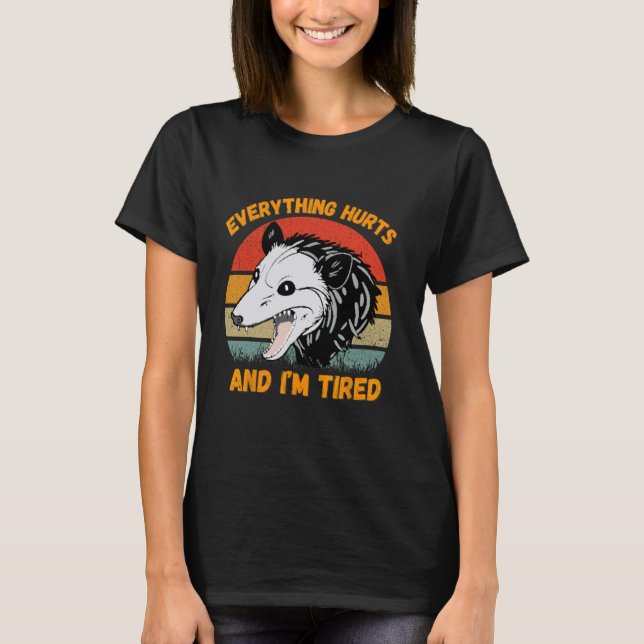 Camiseta Tudo Dói E Cansado Acinado Acintoon Meme. (Frente)