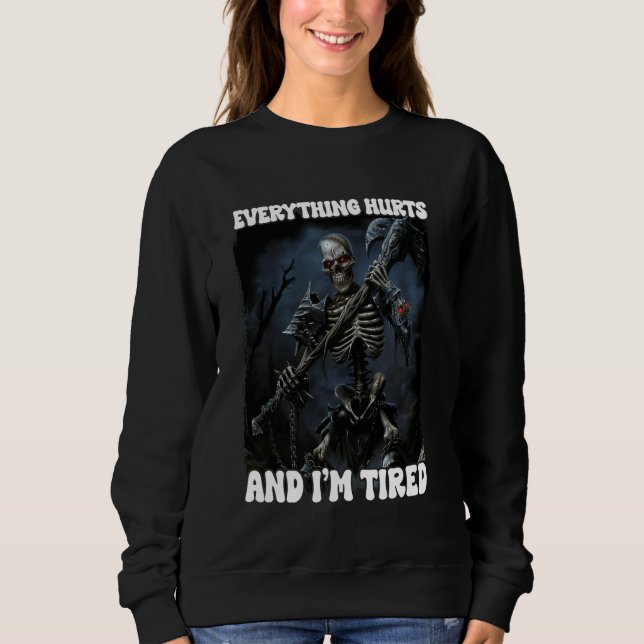 Camiseta Tudo Dói E Cobra Cansada Esqueleto 3 (Frente)
