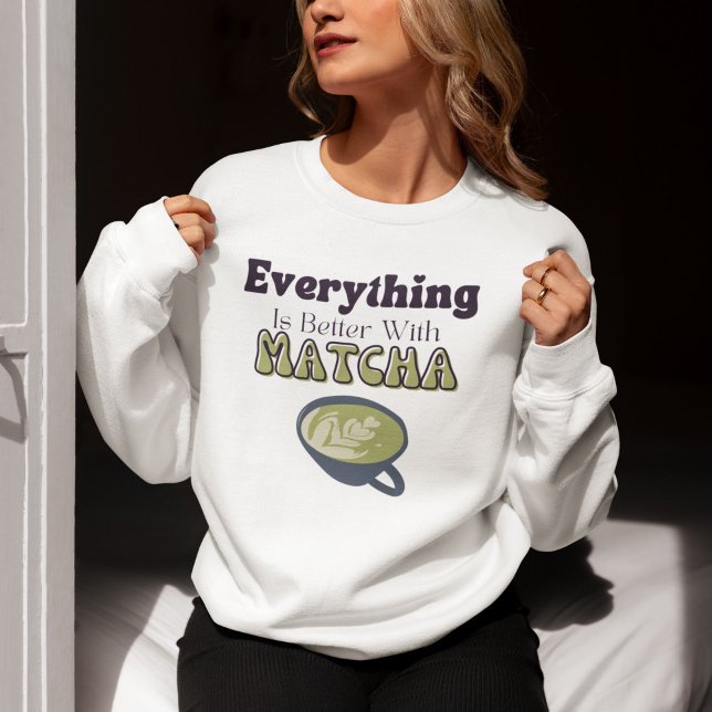 Camiseta Tudo É Melhor Com Matcha, Matcha (Criador carregado)