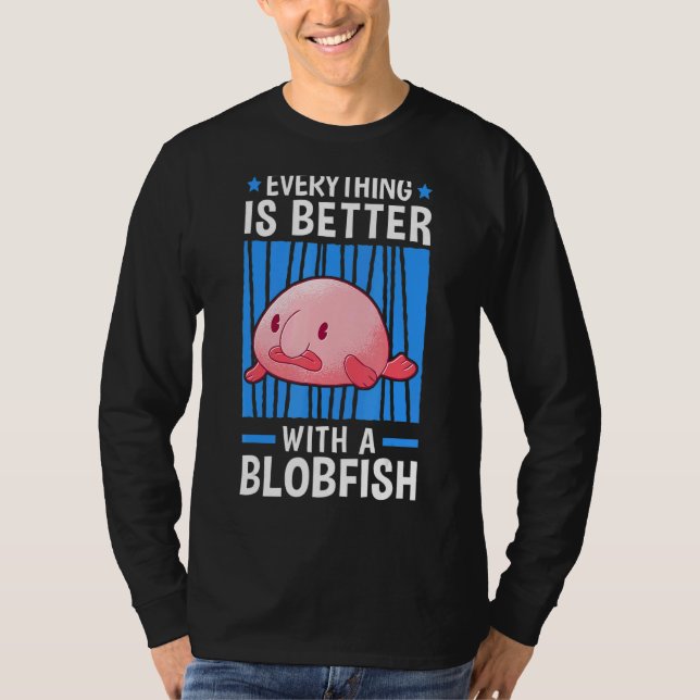 Camiseta Tudo É Melhor Com O Blobfish Meme Feia (Frente)