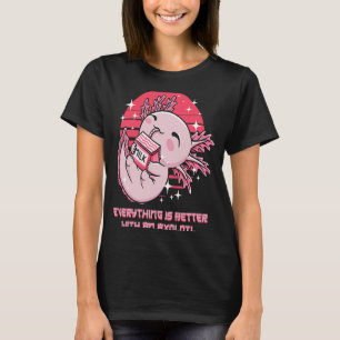 Camiseta Tudo é melhor com uma Salamander Axolotl e