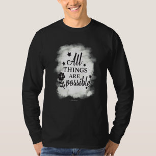 Camiseta Tudo é Possível Versículo da Bíblia Cristã Reli
