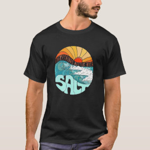 Camiseta Tudo Melhor Com Sal Vintage Retro Sunset