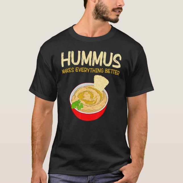 Camiseta Tudo Melhor Vegan Dip Comida Hummus (Frente)