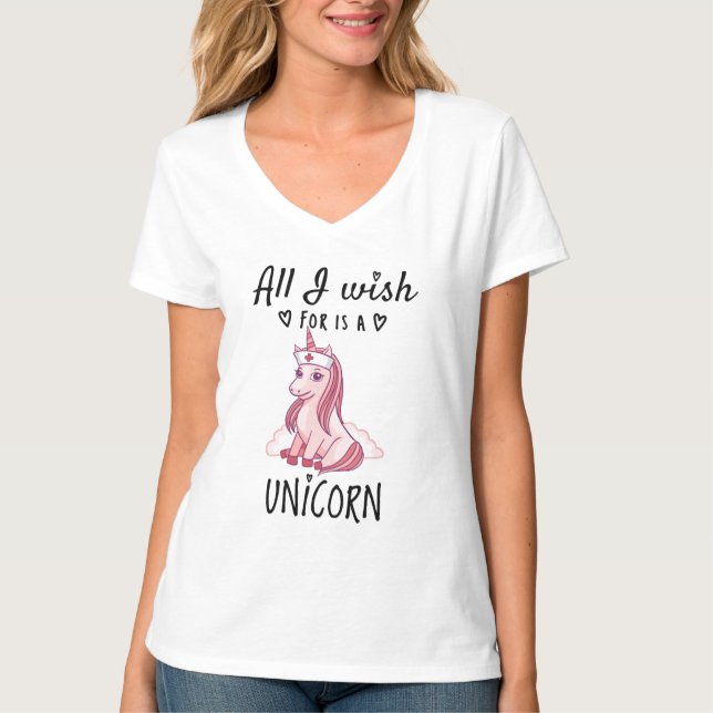 Camiseta Tudo o que desejo é um Unicórnio (Frente)