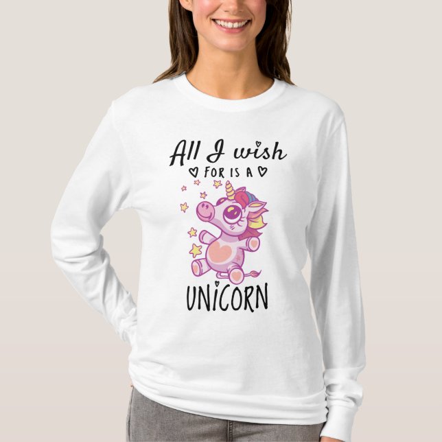 Camiseta Tudo o que desejo é um Unicórnio (Frente)