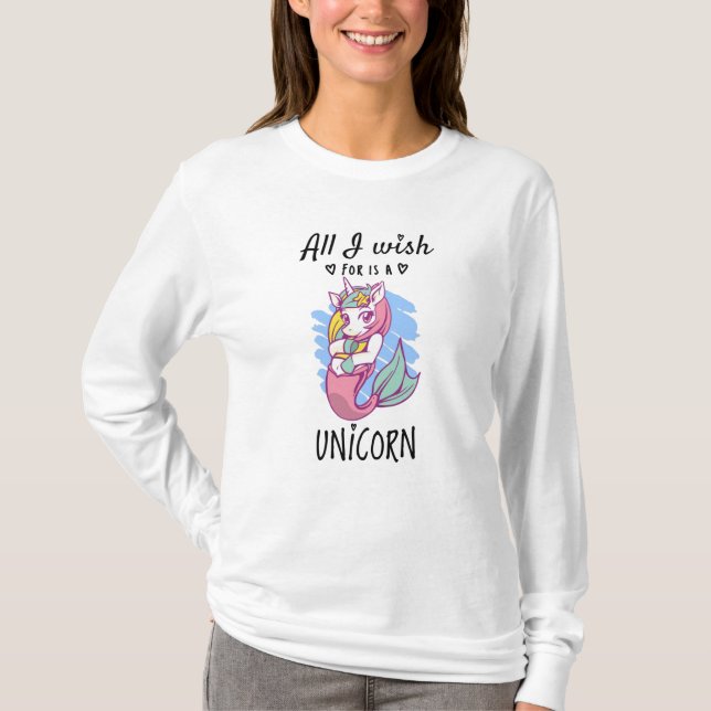 Camiseta Tudo o que desejo é um Unicórnio (Frente)