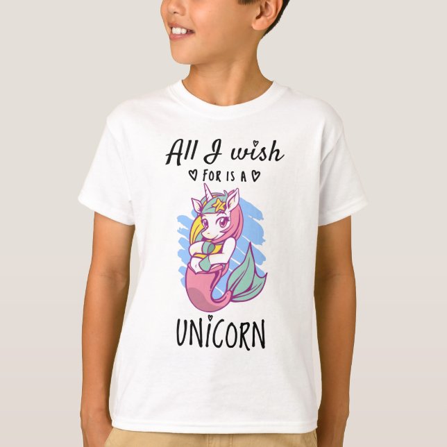 Camiseta Tudo o que desejo é um Unicórnio (Frente)