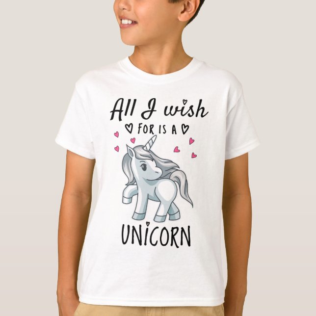 Camiseta Tudo o que desejo é um Unicórnio (Frente)