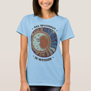 Camiseta Tudo o que é Exterior é Interior Mantra de Meditaç