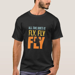 Camiseta Tudo O Que Ela Faz É Voar O Salto De Paraquedas De