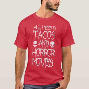 Camiseta Tudo o que eu preciso é Isacos e filmes de terror