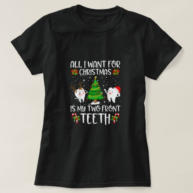 Camiseta Tudo o que eu quero no Natal é a minha diversão de (Frente do Design)