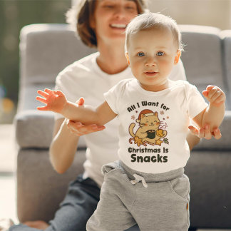 Camiseta Tudo o que eu quero no Natal é snacks bonitos Gato