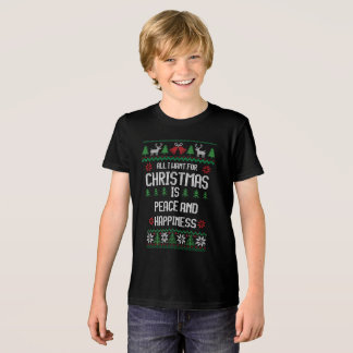 Camiseta Tudo o que eu quero para o Natal é paz e felicidad