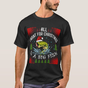 Camiseta Tudo o que eu quero para o Natal é um grande peixe