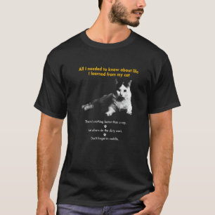 Camiseta Tudo o que Precisava Saber Sobre a Vida Aprendi co