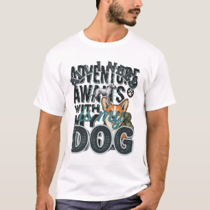 Camiseta Tudo o que preciso é do meu cachorro Gravação Vint