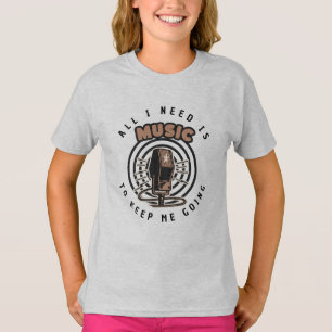Camiseta Tudo o que Preciso É Música Texto Personalizado