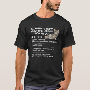 Camiseta Tudo o que Preciso Saber Sobre a Vida Aprendi com
