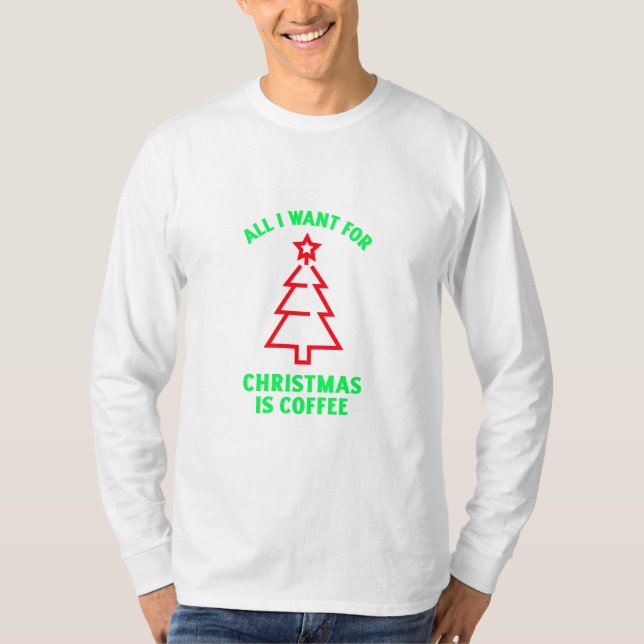 Camiseta Tudo o que quero é café. (Frente)