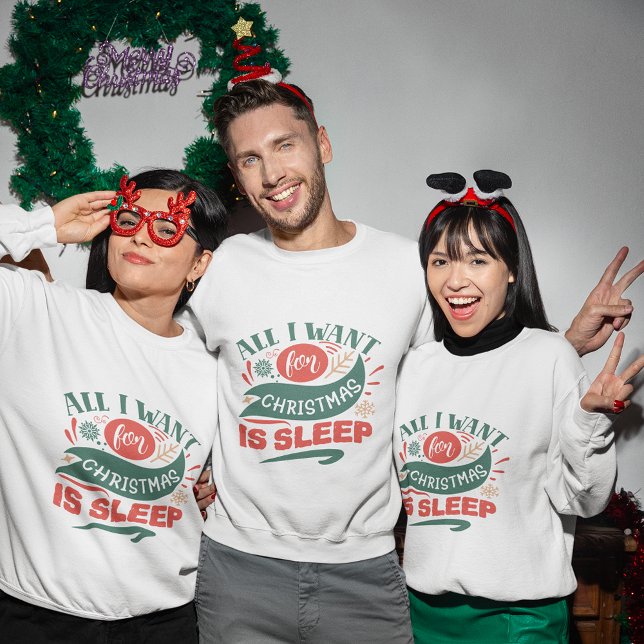 Camiseta Tudo o que quero é dormir. (All i want for christmas is sleep sweatshirt
)