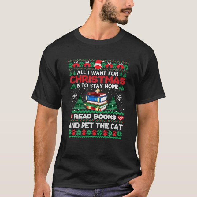 Camiseta Tudo O Que Quero É Ficar Em Casa Lendo Livros E Pe (Frente)