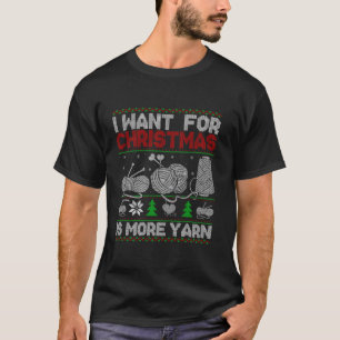Camiseta Tudo O Que Quero É Mais Cozinhar De Fios Com Croch