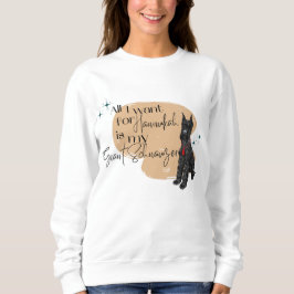 Camiseta Tudo o que quero para Chanukkah é o meu Schnauzer 
