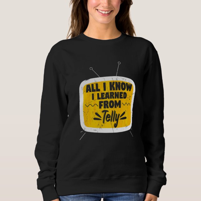 Camiseta Tudo o que sei eu aprendi com o programa de TV Tel (Frente)