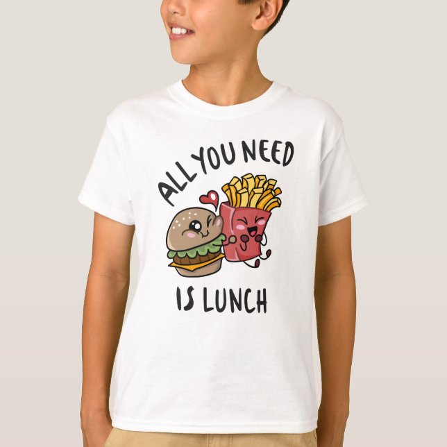 Camiseta Tudo o que você precisa é almoço (Frente)