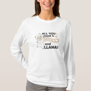 Camiseta Tudo o que você precisa é amor e o doce coração de