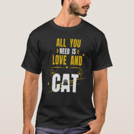Camiseta Tudo o que Você Precisa é Amor e um Gato | Tipogra